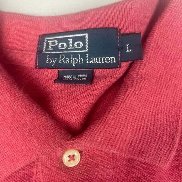 Ralph Lauren Polo Shirt Adult Large Rust Red Embroider Pony Mens - Picture 2 of 10